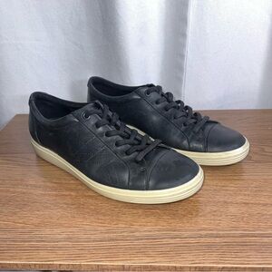 ECCO Soft 7 Black Leather Low-Top Sneakers | Men’s 11